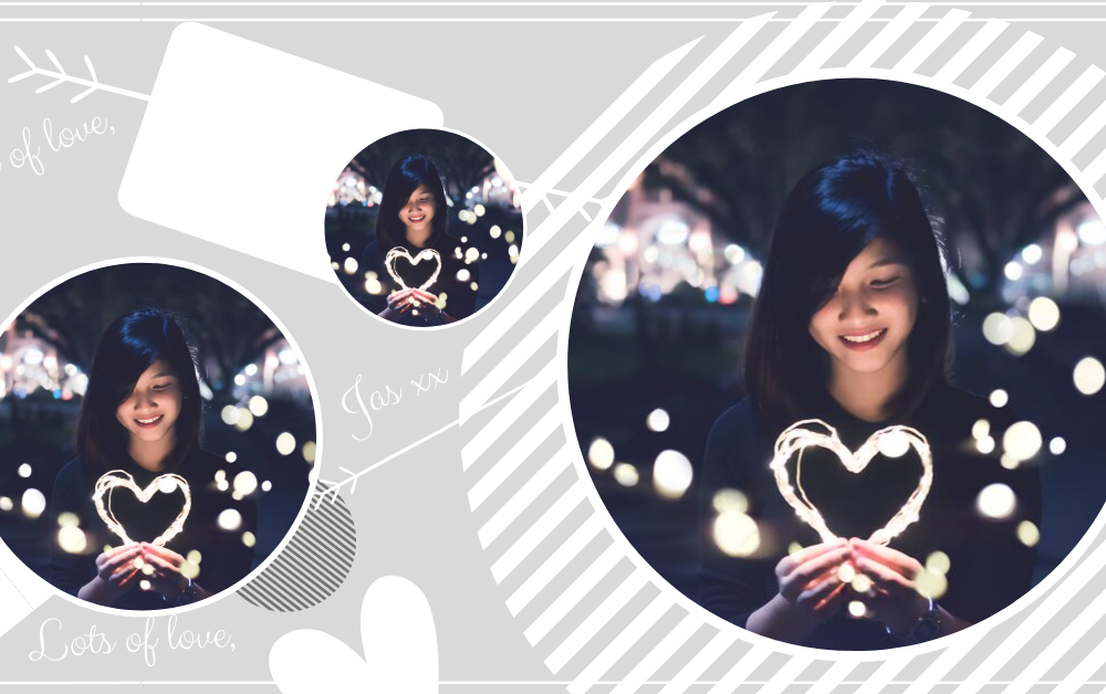 A picture of a girl holding a heart, loving herself