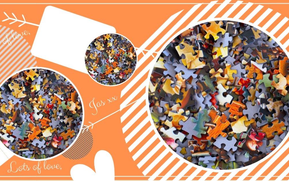 A trio of images of puzzle features, to signify problems