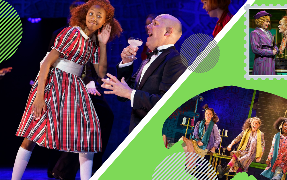 A compilation of professional images from the UK tour of Annie
