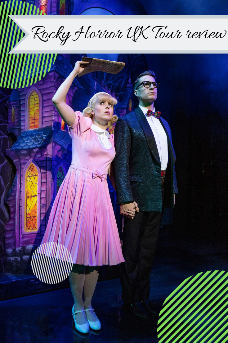 Pinterest pin. Title reads: Rocky Horror UK Tour review