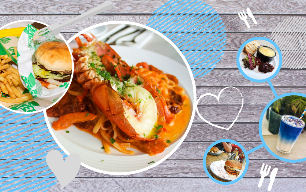 Featured image: a compilation of pictures of food from restaurants in Bristol