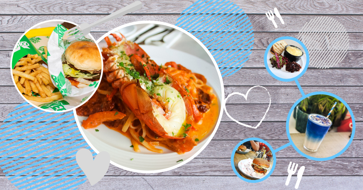 Featured image: a compilation of pictures of food from restaurants in Bristol