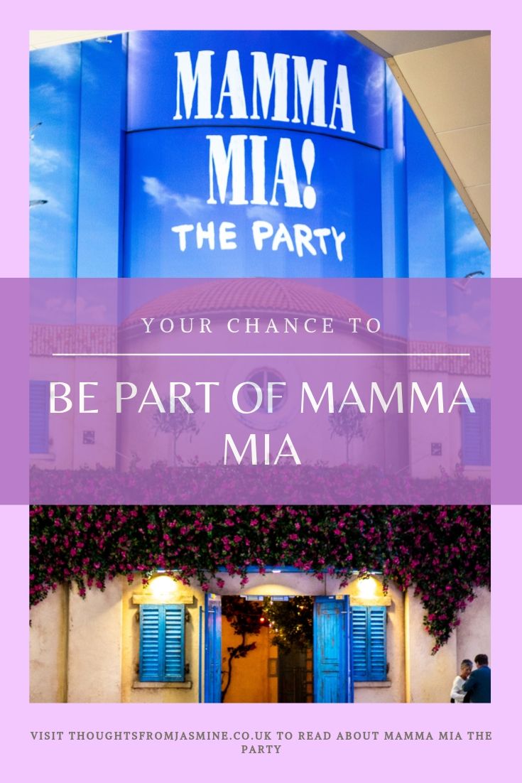 Pinterest pin. Text reads: Your chance to be a part of Mamma Mia
