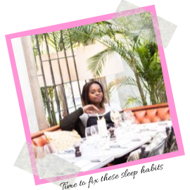 Text reads: Time to fix these sleep habits