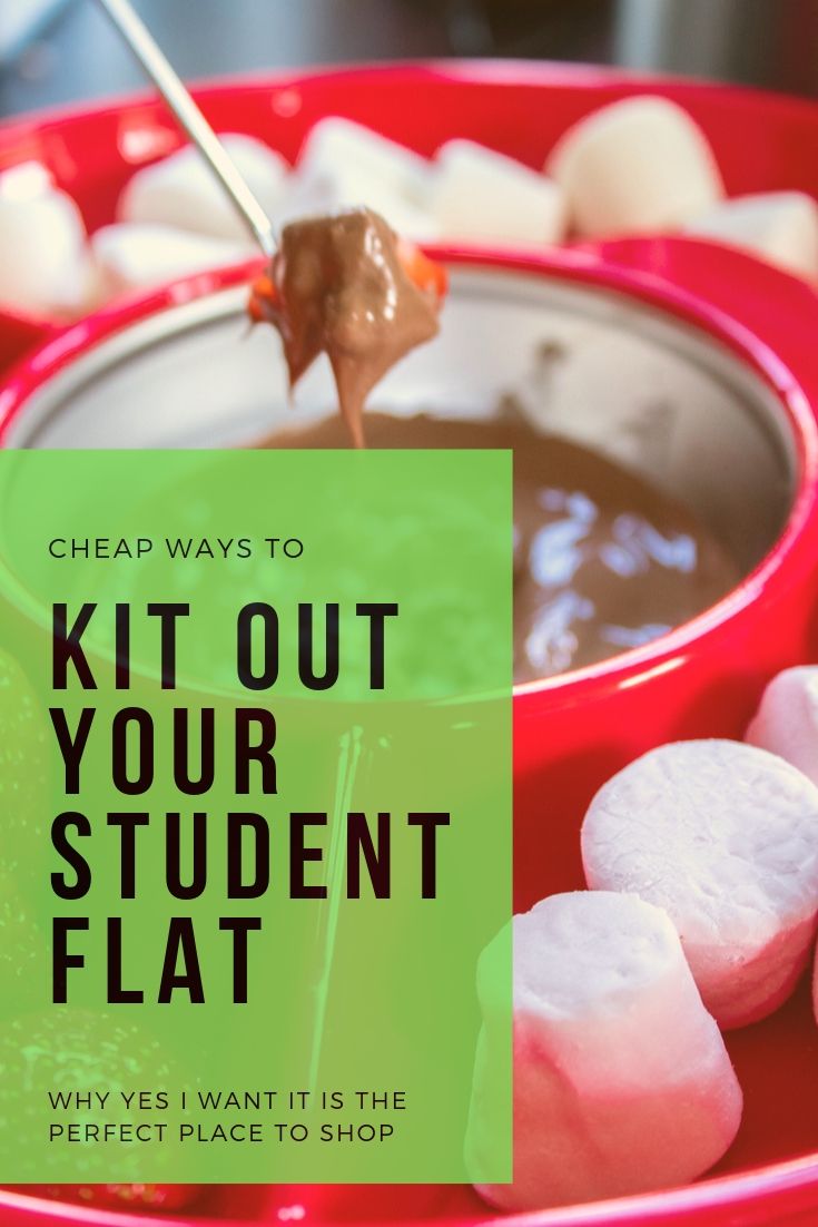 Pinterest pin. Text reads: Kit out your student flat