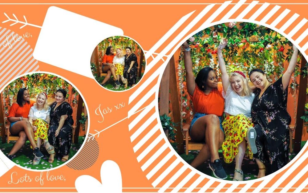 Compilation of photos of one of my support systems: Me and two of my friends from Bristol