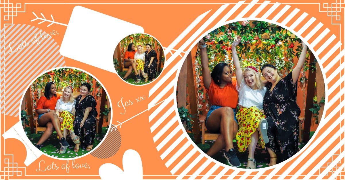 Compilation of photos of one of my support systems: Me and two of my friends from Bristol
