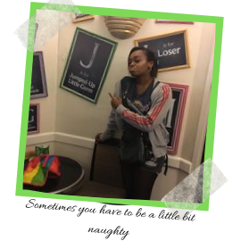 Text reads: Sometimes you have to be a little bit naughty