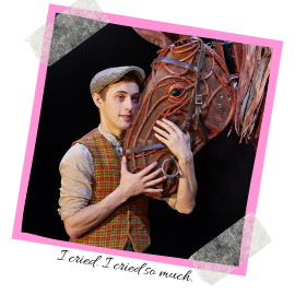 Picture of Albert and the horse from Warhorse. Text reads: I cried. I cried so much.