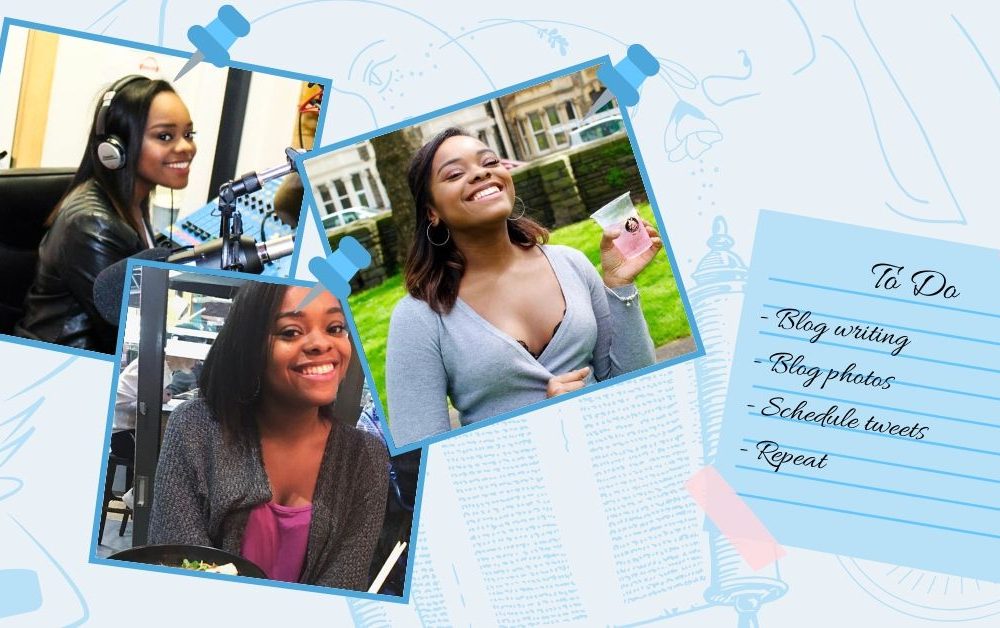 A compilation of photos of me at blogging events throughout the year. The perfect collage to help me give blog advice.