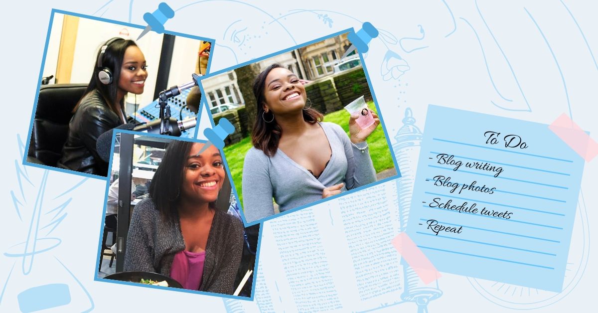 A compilation of photos of me at blogging events throughout the year. The perfect collage to help me give blog advice.