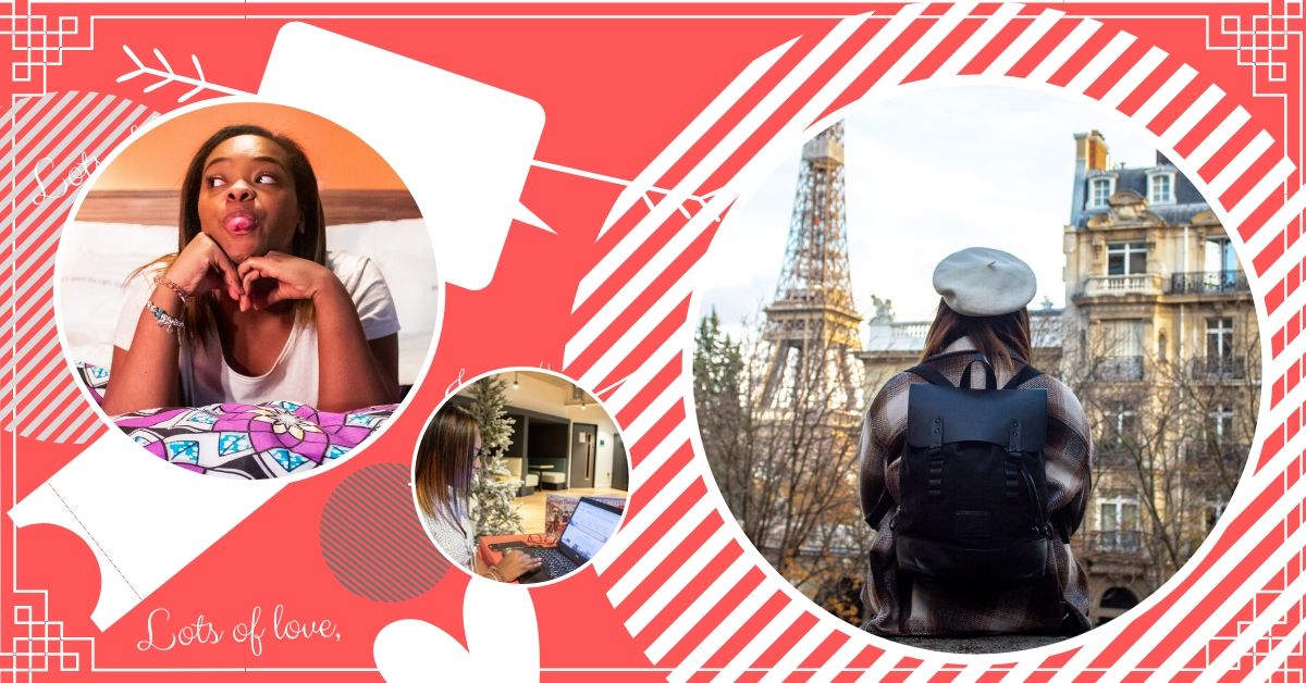 Compilation of photos from November. They include a photo of me in a hotel in Paris, me looking out at the Eiffel Tower, and me at a Moonpig Event.