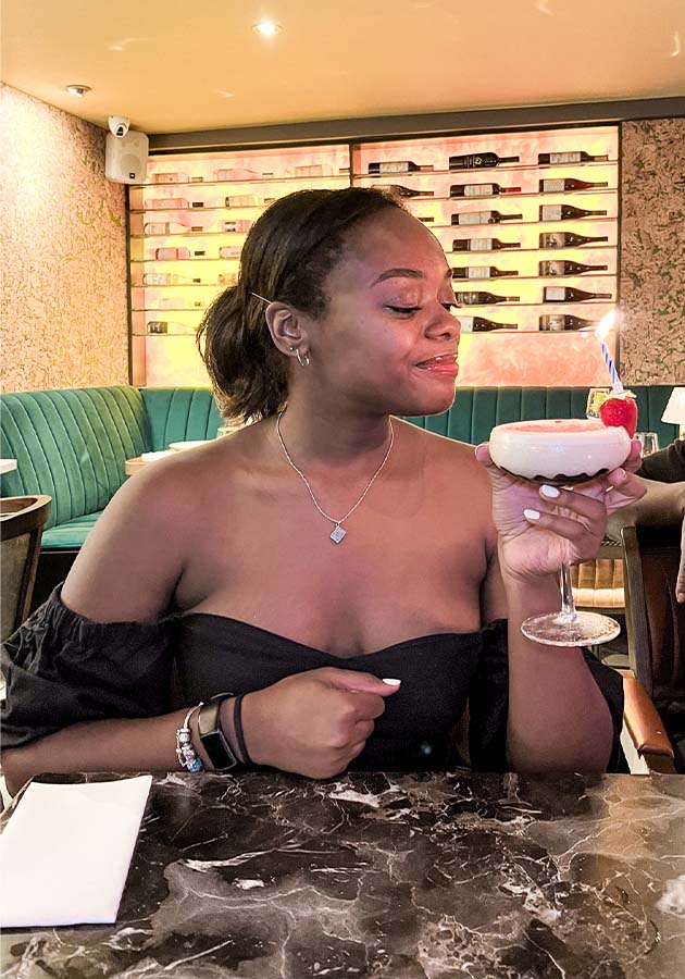 photo of me, at 26, blowing out my birthday candles
