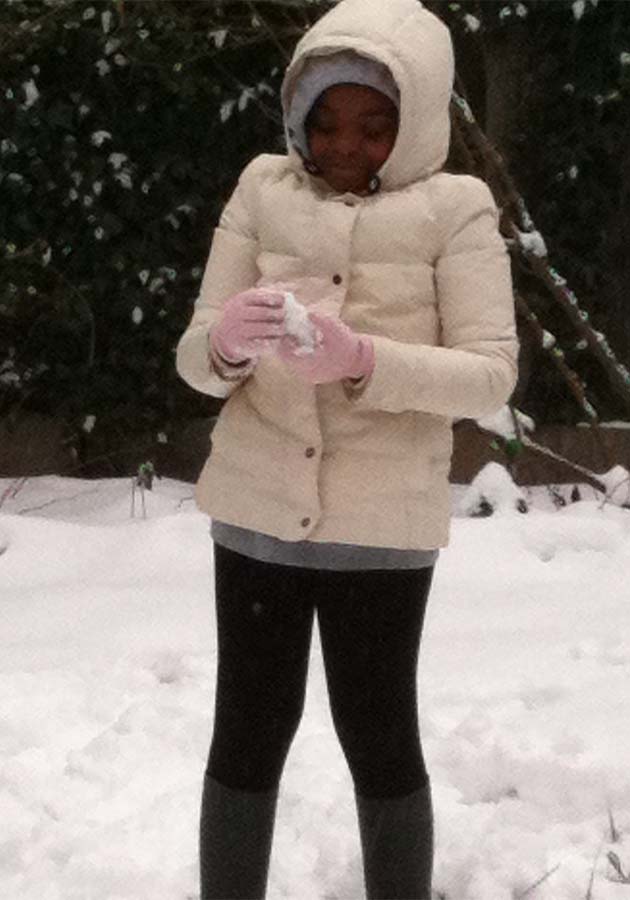 photo of young me with a snowball