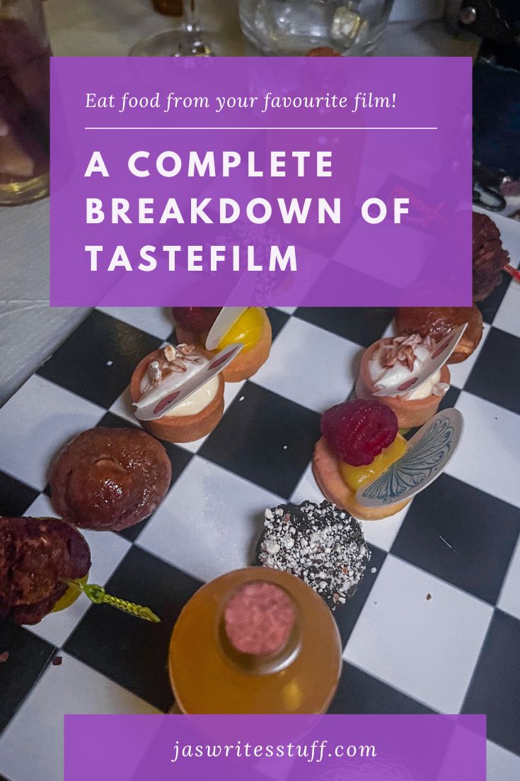 Pinterest pin. Heading reads "A complete breakdown of Tastefilm"