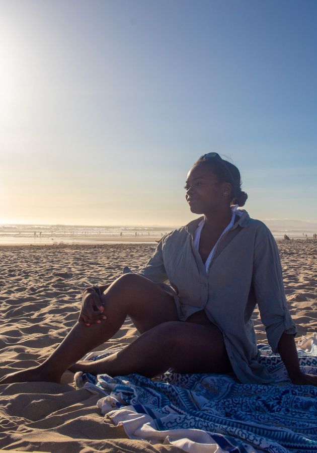 Photo of author in Lisbon on beach