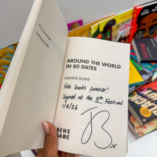Signed copy of Around the World in 80 Dates at Free Books Fest